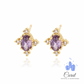 S925 Amethyst Gemstone Crown Earring