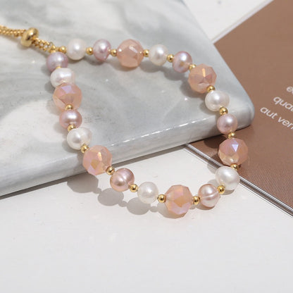 Natural Freshwater Pearl with crystal